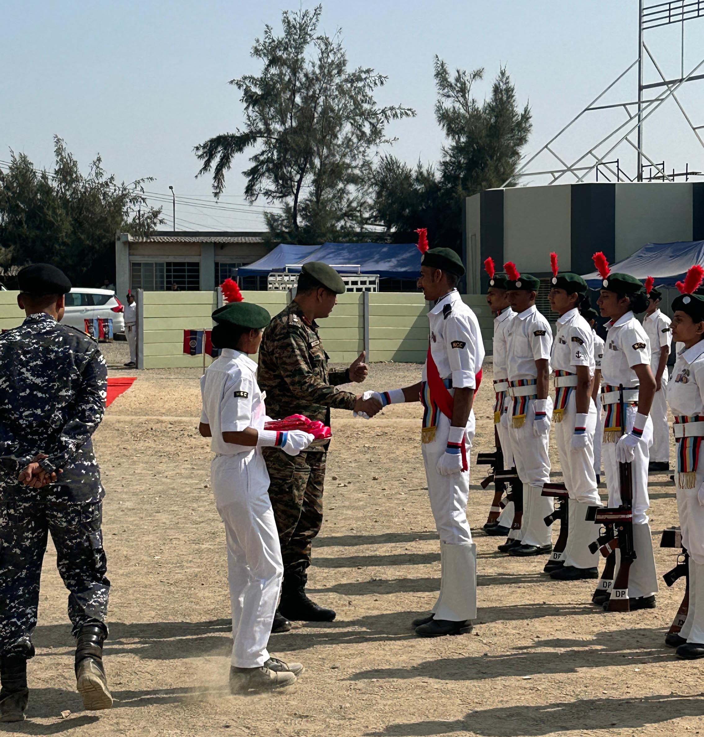 NCC Cadets making Government Science College, Veraval proud