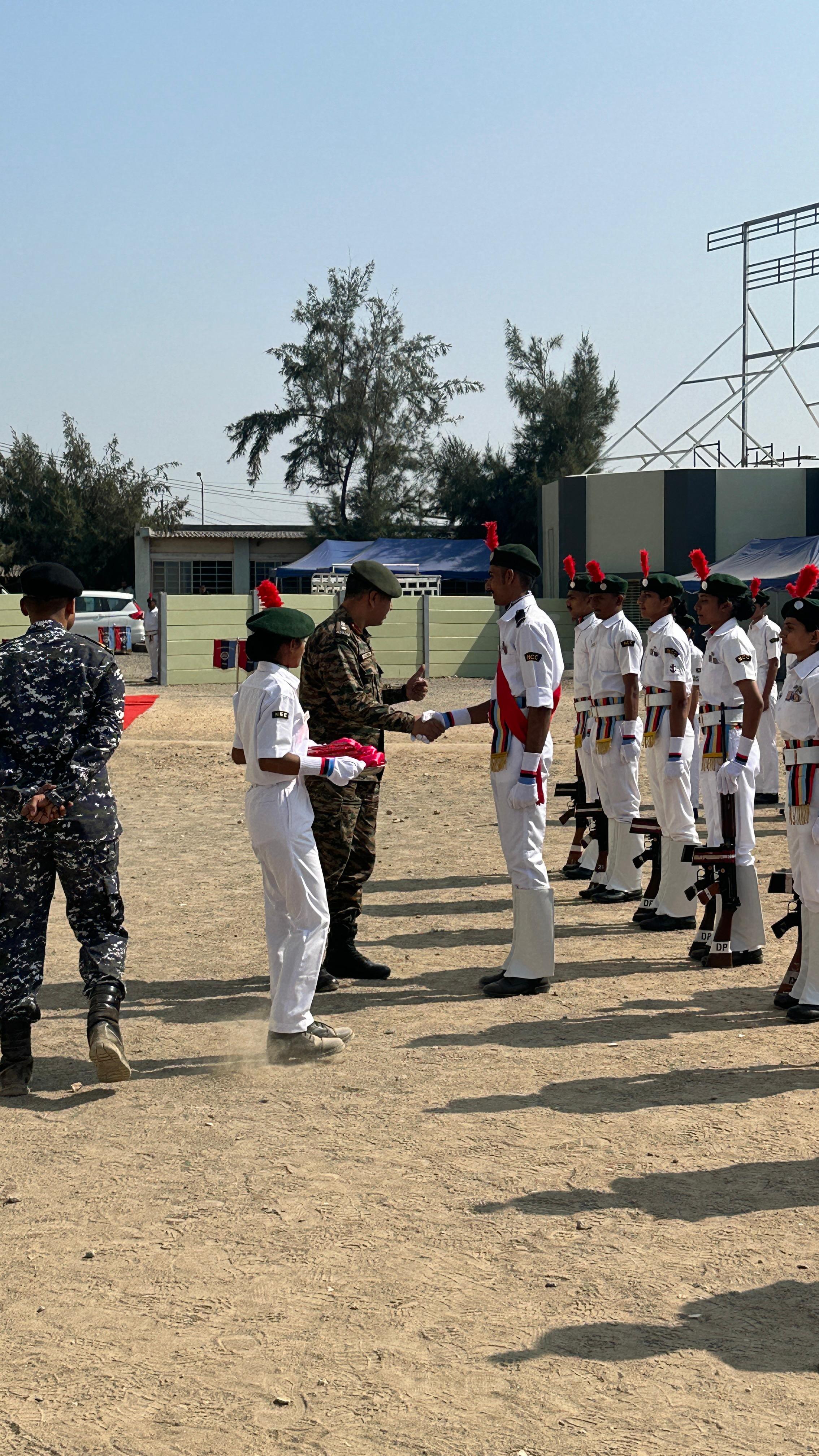 NCC Cadets making Government Science College, Veraval proud