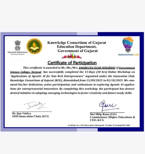 15-day Online Workshop on “Applications of Agentic AI for Non-Tech Entrepreneurs” by KCG