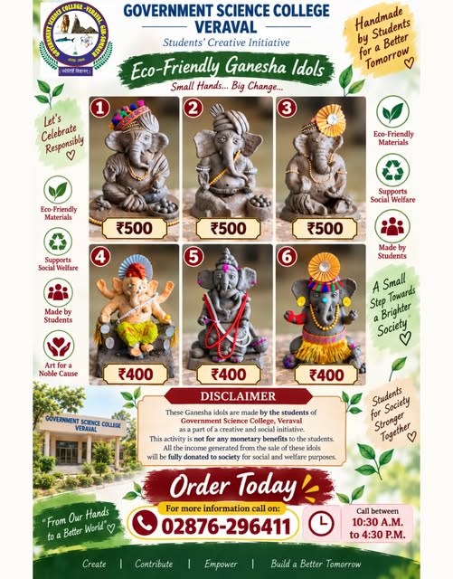🌿🙏 ECO-FRIENDLY GANESHA IDOLS – MADE WITH LOVE, FOR A NOBLE CAUSE 🙏🌿