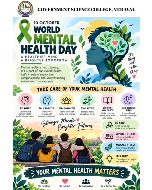 🧠💚 World Mental Health Day | Government Science College, Veraval
